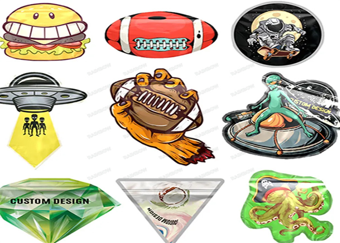 good quality Wholesale price custom die cut bags with childproof zipper wholesale