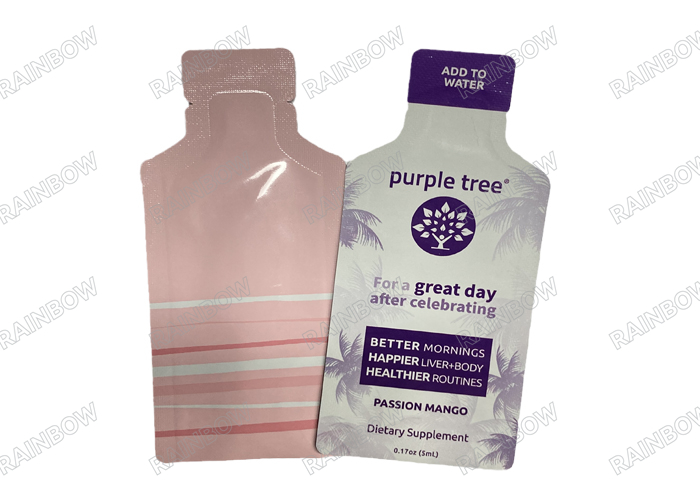 buy Custom printed bottle shaped mylar bag with holographic effect on sales