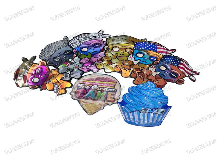 Irregular Shaped Special Canabis Packaging Die Cut Bag Wholesale Mylar Pouch